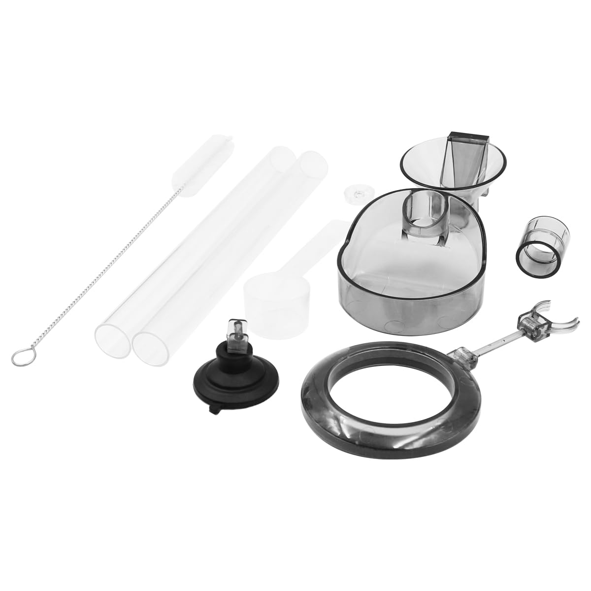 Alnicov Shrimp Feeding Tube and Bowl Set Shrimp Feeding Bowl with Suction Cup Feeding Tube with Cleaning Brush Feeding Ring Accessories