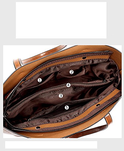 Ecokaki Women’s Vintage Large PU Leather Travel Handbag Hobo Bag Shoulder Bag Sling Bag Cross Body Bag Black - Thumbnail 7