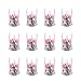 Lunaura Baby Keepsake - Set of 12 Girl Baby Bottle Glass Votive Candle Set Favors - Pink
