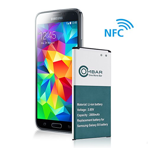 Galaxy S5 Battery, Ombar 2800mAh Replacement Battery for Samsung Galaxy S5 SM-G900F SM-G900H SM-G900A(AT&T) SM-G900TR SM-G900P(Sprint) SM-G900T(T-Mobile) SM-G900R(U.S. Cellular) SM-G900V(Verizon) Galaxy S5 Battery, Ombar 2800mAh Replacement Battery for Samsung Galaxy S5 SM-G900F SM-G900H SM-G900A(AT&T) SM-G900TR SM-G900P(Sprint) SM-G900T(T-Mobile) SM-G900R(U.S. Cellular) SM-G900V(Verizon)