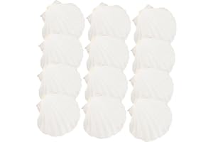 VILLFUL 20pcs Natural Scallop Shells for Serving Food and Grilling Reusable Heat-Resistant Seashell