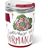 Swig Life 12oz Insulated Tumbler, Travel Coffee Tumbler with Lid, Cup Holder Friendly Travel Coffee Mug, Stainless Steel, 12 oz Reusable Insulated Coffee Mug (Saturdays in Norman)