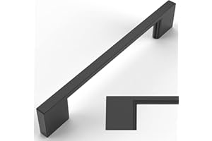 Amerdeco 10 Pack Matte Black Cabinet Pulls 5 Inch(128MM) Hole Centers Kitchen Cabinet Handles Cabinet Hardware Kitchen Handles for Cabinets Cupboard Handles Drawer Pulls ZH0060