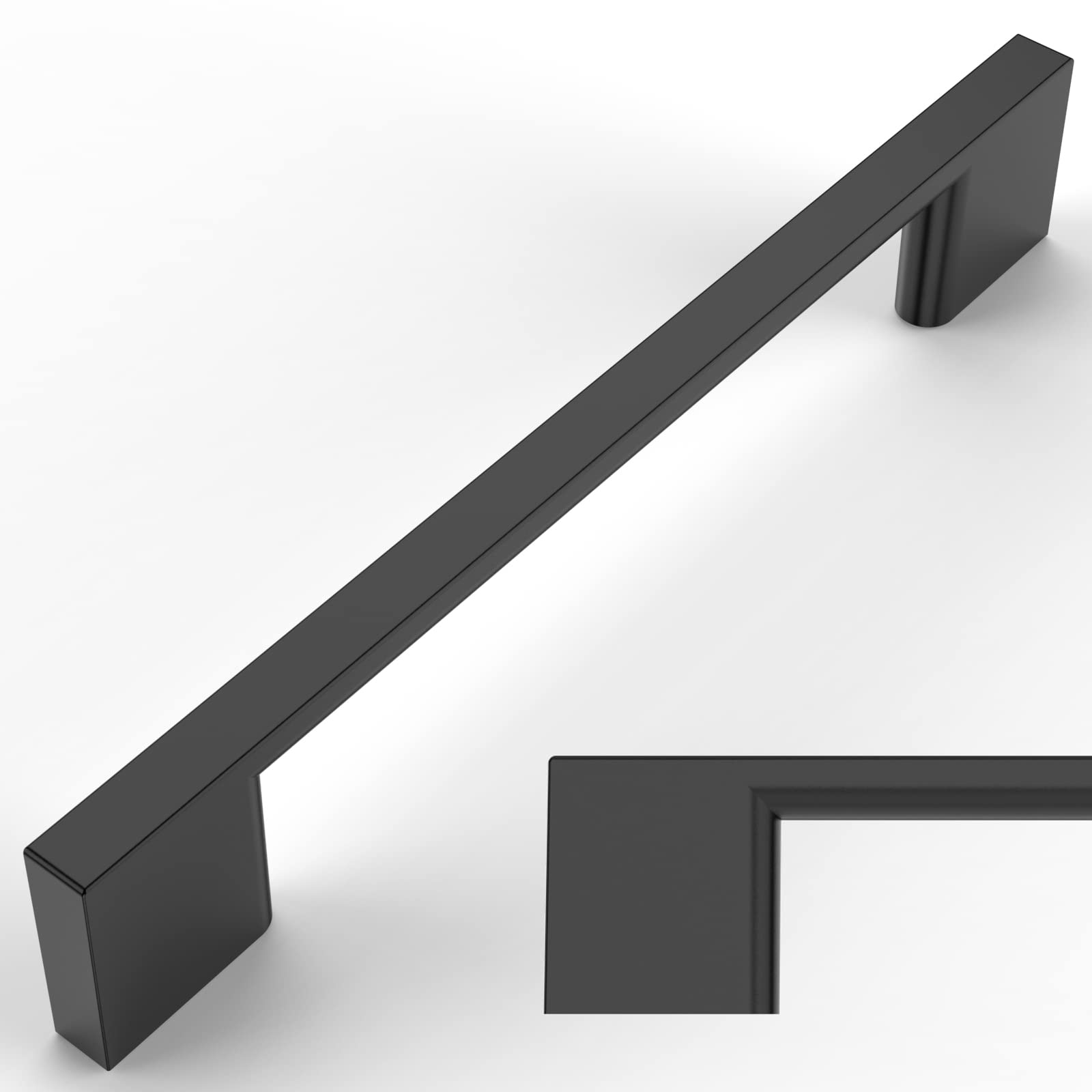 Photo 1 of Amerdeco 15 Pack Matte Black Cabinet Pulls 5 Inch(128MM) Hole Centers Kitchen Cabinet Handles Cabinet Hardware Kitchen Handles for Cabinets Cupboard Handles Drawer Pulls ZH0060