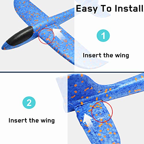image for VOLANTEXRC 2pcs 13.5inch Model Foam Airplane Manual Throwing Aeroplane
