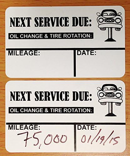 200+ Oil Change Reminder Stickers - FREE Sharpie with order!!!