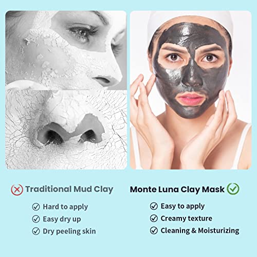 Clay Mask, Face Masks Skincare, Turmeric, Dead Sea Mud, Green Tea Face Mask, Facial Mask Set for Deeply Cleansing, Pores, Acne, and Oil Control - 3x70g