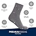 Pembrook Hospital Socks with Grippers for Men and Women - 4 Pairs Non Skid, No Slip Fuzzy Socks