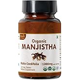 ORGANIC SPREE Manjistha 120 Tablets | Rubia Cordifolia (Manjistha) | USDA Organic Certified | Supports Lymphatic Health* | Dietary Supplement - 120tab