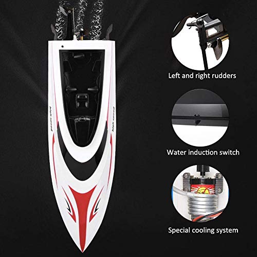 XHCP Mini RC Boot, Steuerung Fernboot Racing Speedboat Modell Geschenke für Kinder Spielzeug Fahrzeug Schiff – Bild 6