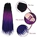 Ombre Senegalese twist 2x Synthetic crochet braiding hair 5 packs/lot 24inch (black purple blue)
