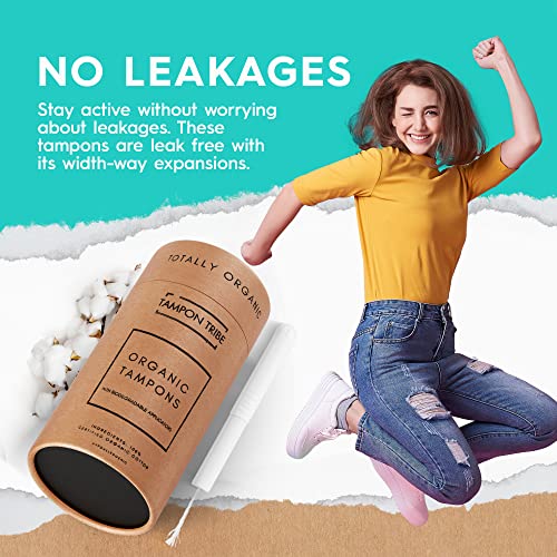 Tampon Tribe Organic Cotton Tampons, NonToxic Unscented Natural