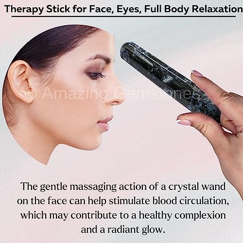 Indigo Gabbro Crystal Wand Massage Stick - Pelvic