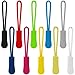 Biubee 100 Pieces Zipper Extension Pull Nylon Cord PVC Zipper Repair Tabs Replacement for Backpacks, Travel Packages, Clothes, Sportswear, Crafts(10 Colors)