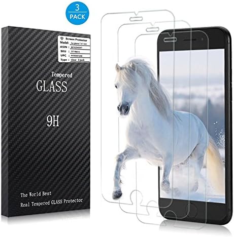 iPhone 7 Screen Protector, [4.7inch] [3 Packs] 2.5D Edge Tempered Glass for iPhone 7, Anti-Scratch, Case Friendly, with Lifetime Replacement Warranty