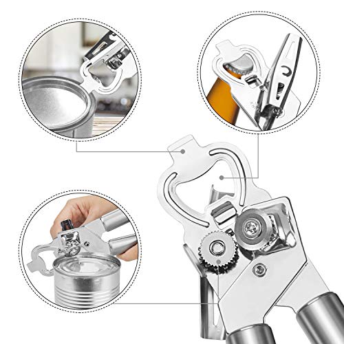 Vakoo Can Opener, Can Opener Manual with Durable Stainless Steel Cutting Blade Smooth Edge and Comfortable Grips for Arthritis Hand - Thumbnail 4