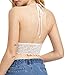 SheIn Women's Sexy Sheer Self Tie Lace Bustier Bralette