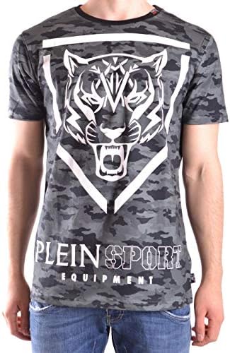PLEIN SPORT Men's MTK0565SJY001N0202 Black Cotton T-Shirt