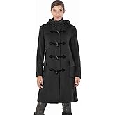 BGSD Women Lisa Wool Blend Hooded Long Walking Toggle Duffle Coat (Also available in Plus Size)
