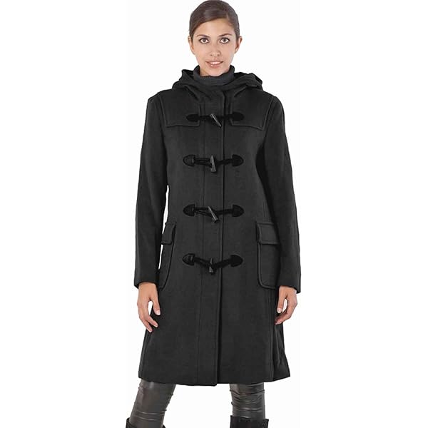 Amazon.com: BGSD Women Liv Wool Blend Hooded Long Toggle Walking