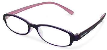 【クリックで詳細表示】エッシェンバッハ 老眼鏡 ＋1.0 度数 リーディングMEGANE 弾性フレーム 日本製 パープル ＆times； ピンク 2994-3310