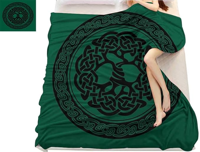 lacencn Celtic Überwurf-Decke, digital, groß, keltische Knoten, Vintage