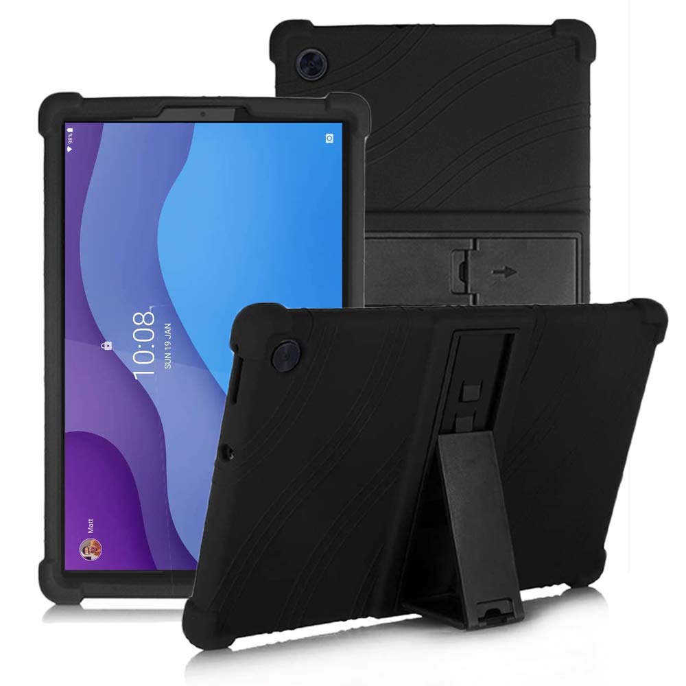 YGoal Silicone Case for Lenovo Tab M8 4th Gen 2022 - Light Weight Kids Friendly Soft Shock Proof Protective Cover for Lenovo Tab M8 4th Gen TB-300FU tablet, Black