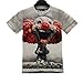 FaPlus Men's Fashion Lifelike Explosion clown Pattern 3D Print T-Shirts (XX-Large, Brown)
