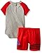 adidas Baby Boys' Body Shirt and Short Set, Grey Heather, 18 Months