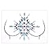 Lady Up Mermaid Breast Jewels, Body Gems Jewelry Sticker Crystals Rhinestones Face Temporary Tattoos for Party Halloween Festival, 4 PCS