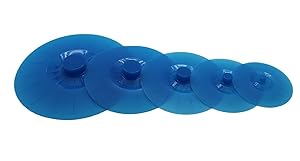 Silicone Suction Lids and Food Covers - Set of 5 - Fits various sizes of cups, bowls, pans, or containers!
