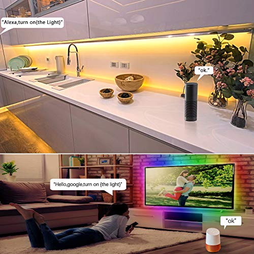 75Ft LED Strip Lights, Hedynshine Music RGB Strip Lights Color Change Strip Lights with 40key Remote,Led Lights for… - Image 2