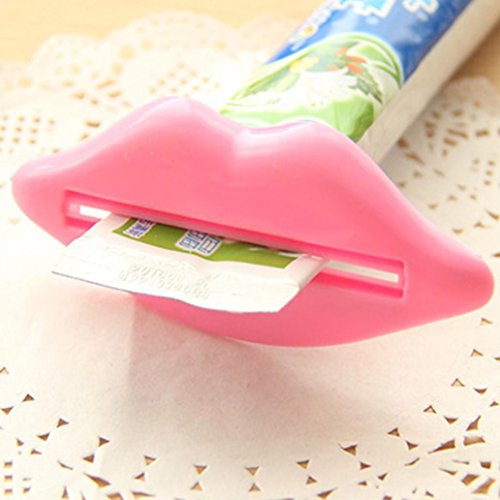 Outsta Toothpaste Extruder,Multi-Purpose Creative Multi-Purpose Squeeze Lips (Pink) - Thumbnail 4
