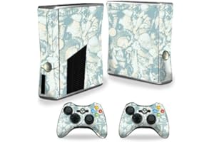 MightySkins Skin Compatible with X-Box 360 Xbox 360 S Console - Blue Seashells | Protective, Durable, and Unique Vinyl Decal 