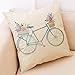 Lavany Pillow Cases, Pillow Covers Floral With Words Printed Pillowcases Cushion Home Car Sofa Decorative (F)