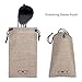 Yulan Hard Shell Glasses Case,Linen Fabric Large Case for Eyeglasses and Sunglasses(Includes Glasses Pouch)(Khaki/Large)