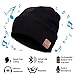 Vichannel 4.1 Bluetooth Beanie Hat Running Headphones Wireless Musical Knit Cap with Stereo Headsets & Mic Unique Christmas Tech gifts Winter hat for Women, Men, Boys and Girls (Black)