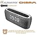 Alphasonik Charm Wireless Bluetooth Portable Speaker with Digital LED Alarm Clock, Auto and Manual Dimmer, FM Radio, HD Sound and Bass, Micro USB, Auxilliary 3.5mm, SD Card, for iPhone and Samsung