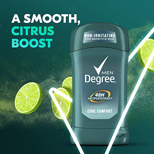 Degree Men Antiperspirant Deodorant Stick Cool Comfort 48 Hour Protection Non Irritating 2.7 oz