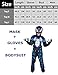 Kids Superhero Costume Suit 3D Spandex Unisex Jumpsuit Bodysuit for Kids Aged 5-13 (Venom, M for Height 49.2