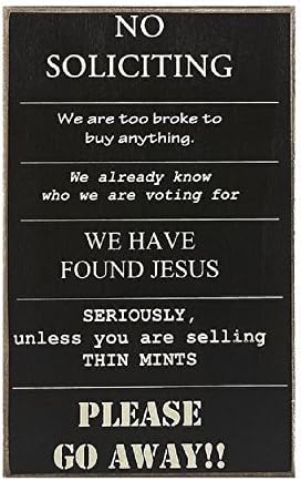 No Soliciting Sign.