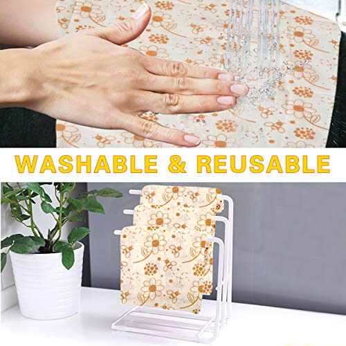 6 Pack Beeswax Wrap Reusable Food Wraps, Sustainable Plastic Free Food Storage, Eco Friendly Food Wraps - 1 Small, 4 Medium, 1 Large - Thumbnail 2