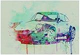 Porsche 911 Watercolor 2 Poster by NaxArt 19 x 13in