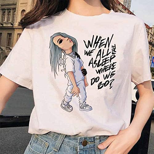 Amazon レディース夏のカジュアルショートスリーブ女性のヒップホップの服tシャツ原宿カジュアルなtシャツストリート S Tシャツ カットソー 通販