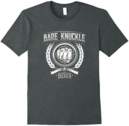 Mens Bare Knuckle Boxer T-shirt for Pugilists XL Dark Heather
