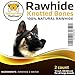 TheLittleThingsThatCount Premium 12 Inch Natural Rawhide Knotted Bones Chews Treats for Large Dogs Re-sealable Bag FDA Approved - 2pc Pack