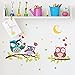 Colorido Removable Cartoon Owl Animal Wall Sticker Art DIY Decals Kids Room Decor