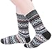 5 Pairs Womens Cold Weather Soft Warm Thick Knit Crew Casual Winter Wool Socks,Multicolor 01,One Size
