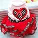 UBBC Pet Dog Tutu Princess Dress Love Heart Print Bowknot Party Skirt