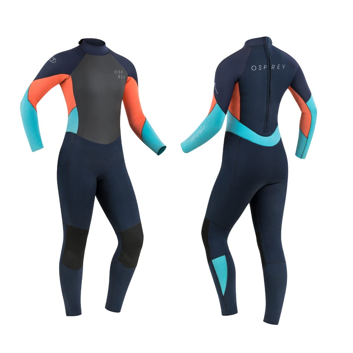 Osprey Womens Full Length 5mm Winter Wetsuit, Adult Neoprene Surfing Diving Wetsuit, Zero, Coral, S